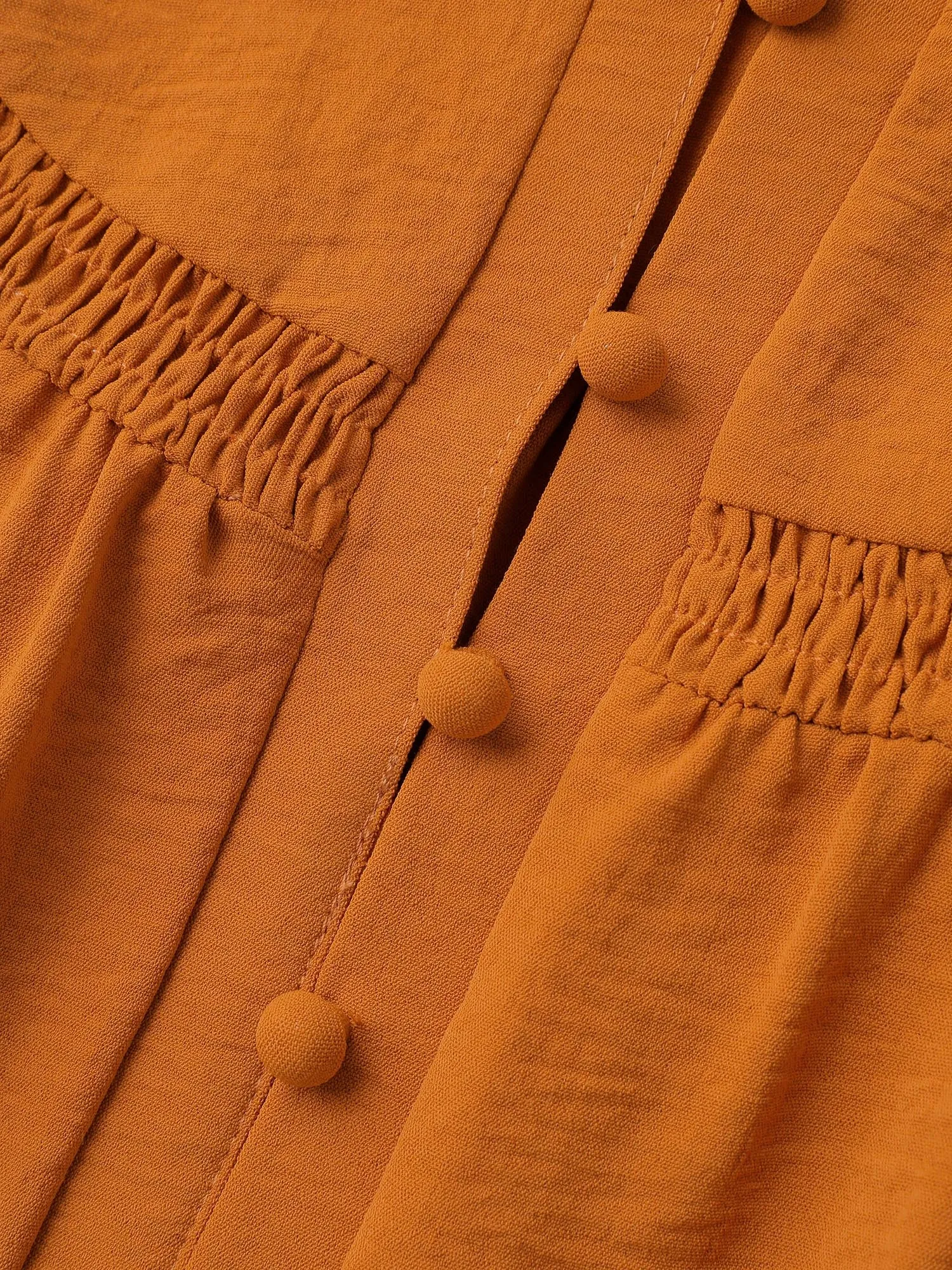 Shirred Cuff Sleeve Button Detail Blouse sold by Bloomchic product image thumbnail 5