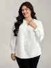 Textured Doll-Collar Button Detail Blouse sold by Bloomchic