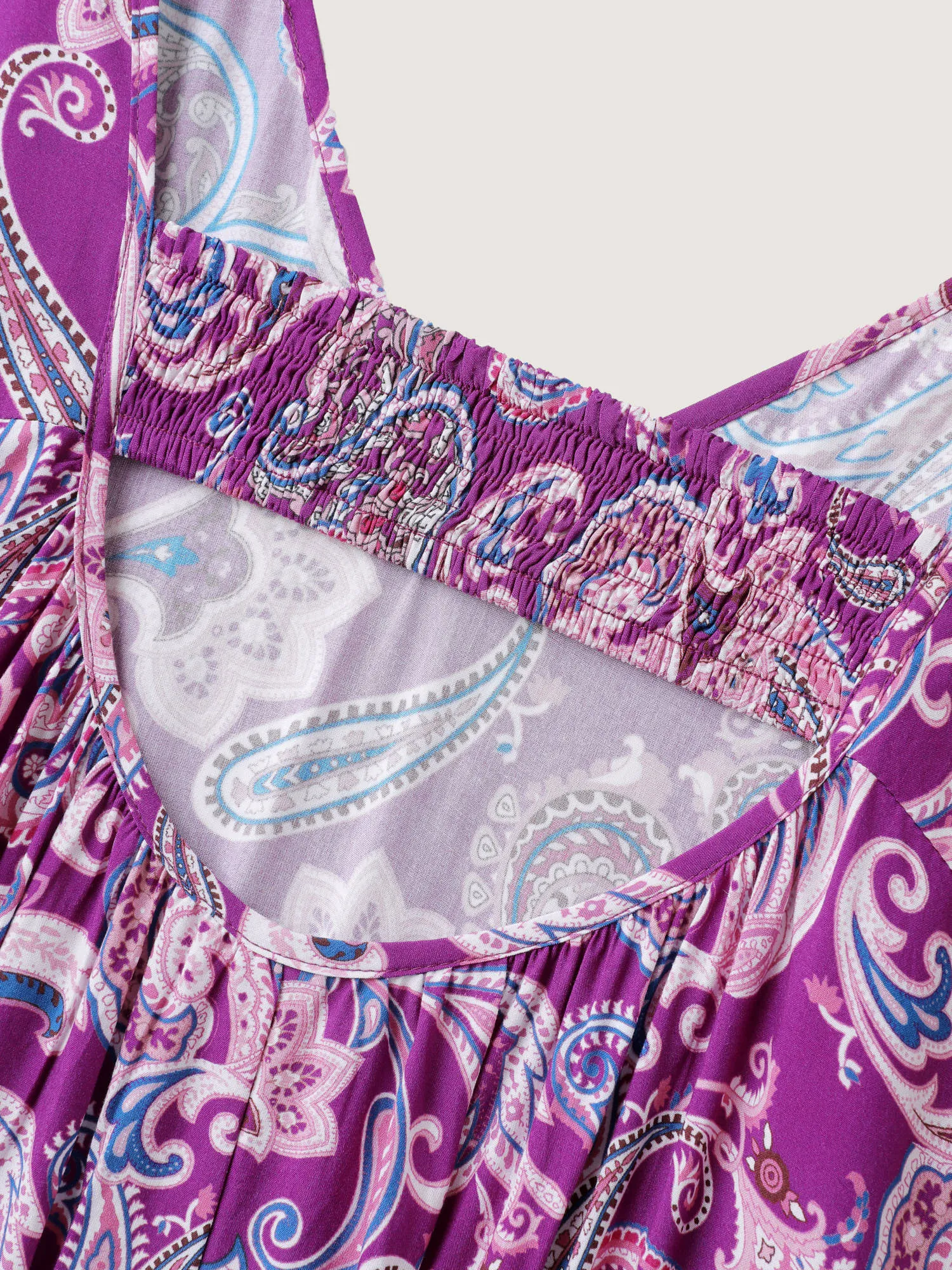 Paisley Rayon Back Cut-Out Maxi Dress sold by Bloomchic product image thumbnail 5