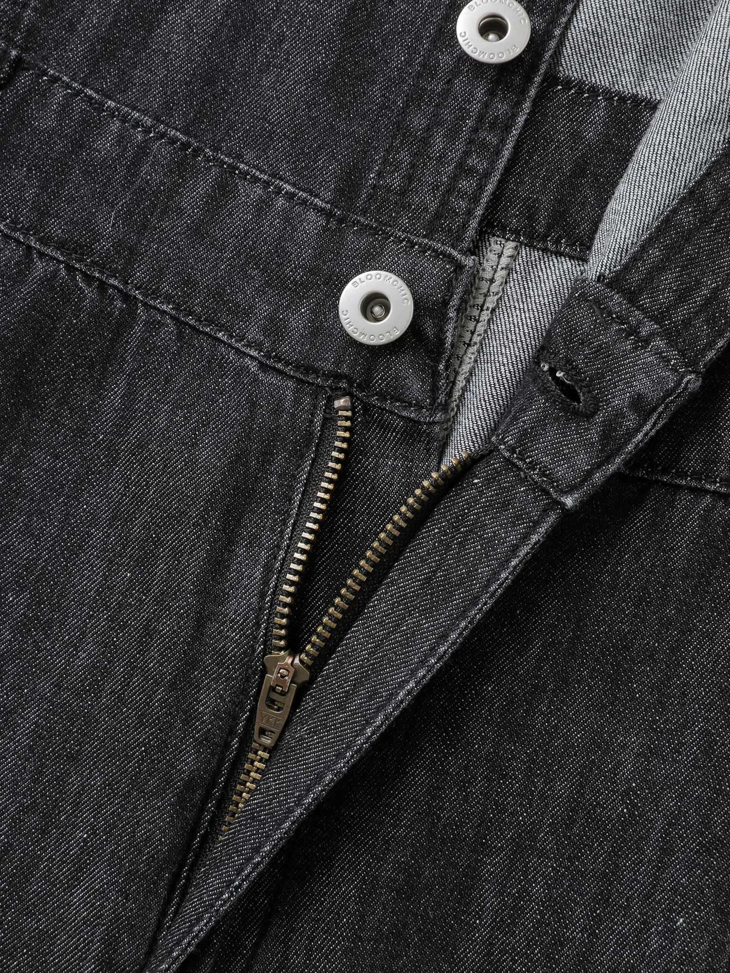 Button Placket Pockets Denim Jumpsuit sold by Bloomchic product image thumbnail 5