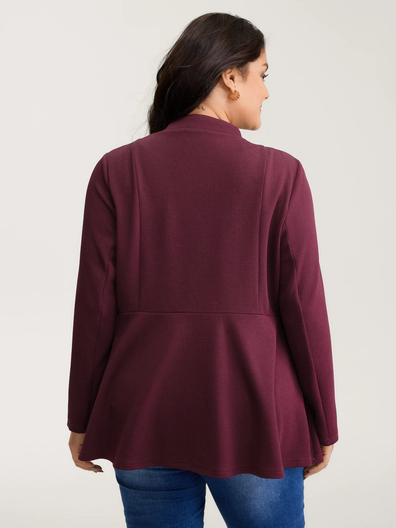 Textured Button Detail Pockets Jacket sold by Bloomchic product image thumbnail 5