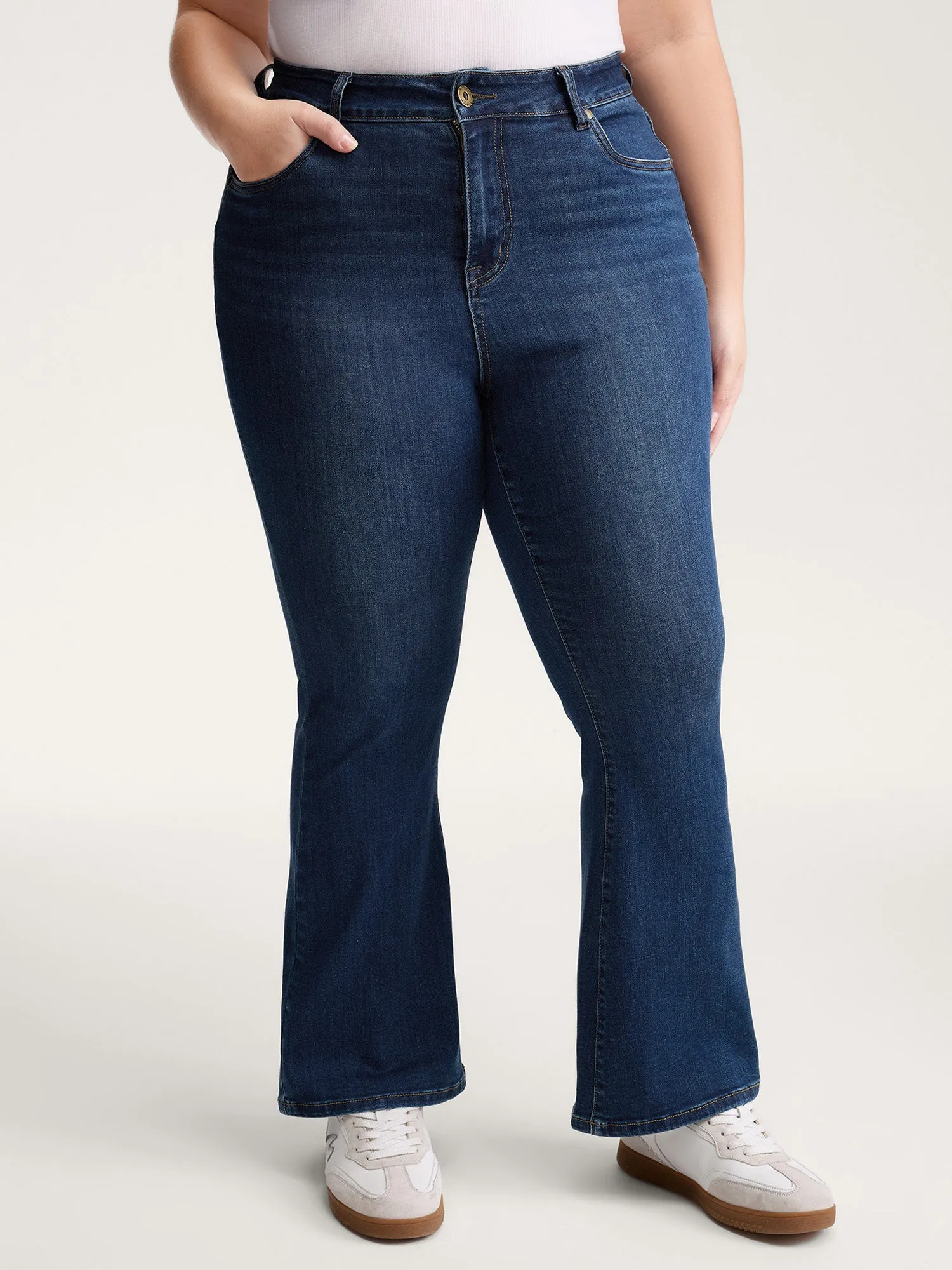 Supersoft Stretchy Mid-Rise Bootcut Jeans sold by Bloomchic product image thumbnail 2
