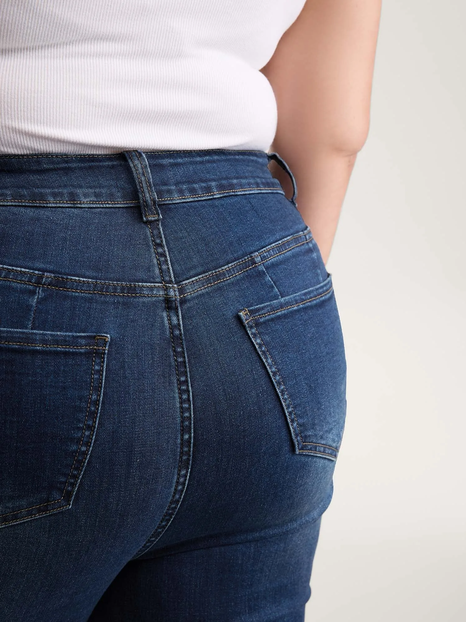 Supersoft Stretchy Mid-Rise Bootcut Jeans sold by Bloomchic product image thumbnail 3