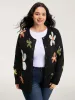 Floral Pattern Button-Down Knit Cardigan sold by Bloomchic