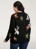 Floral Pattern Button-Down Knit Cardigan sold by Bloomchic