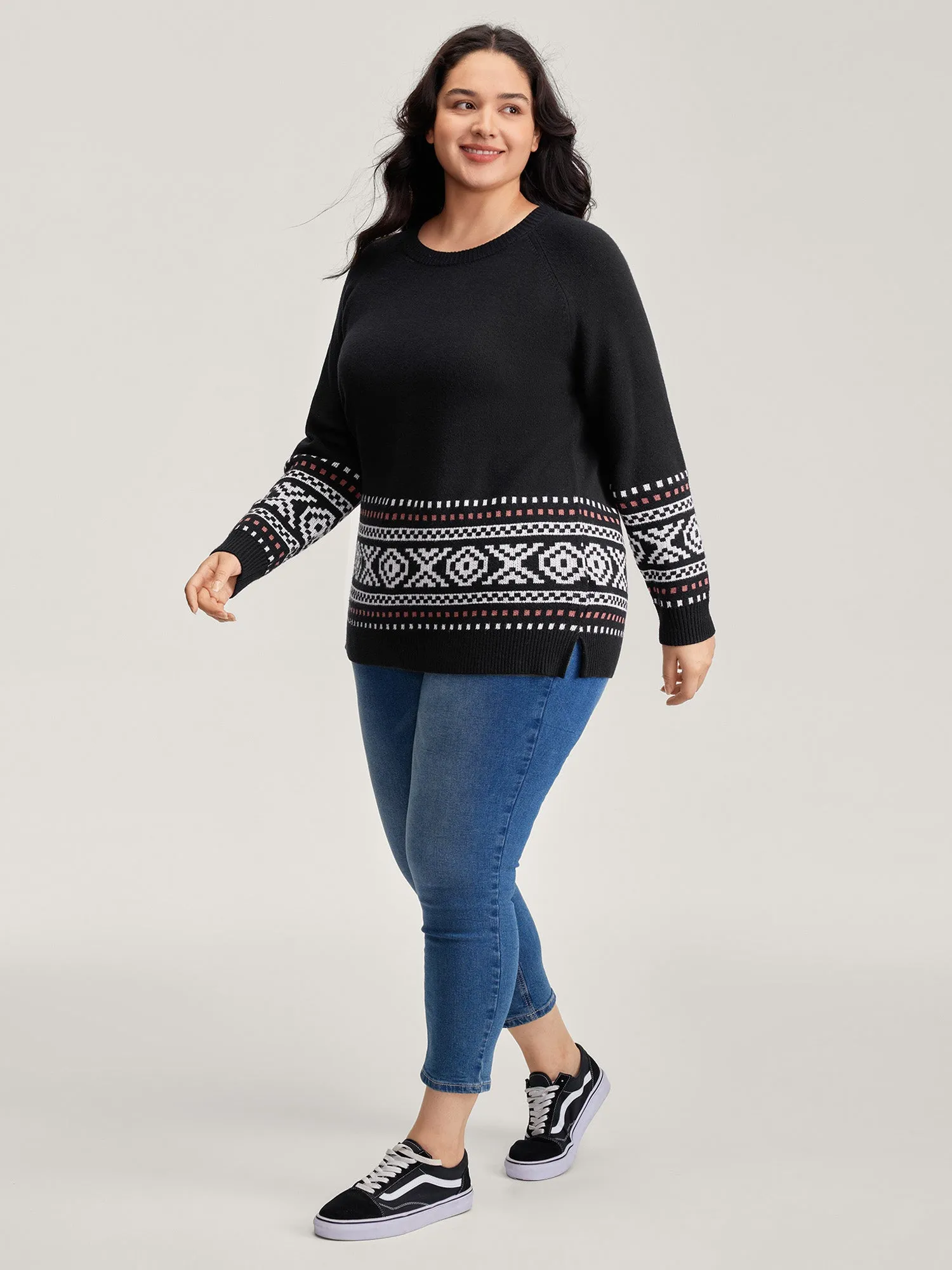 Boho Print Raglan Sleeve Pullover sold by Bloomchic product image thumbnail 3