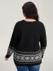 Boho Print Raglan Sleeve Pullover sold by Bloomchic