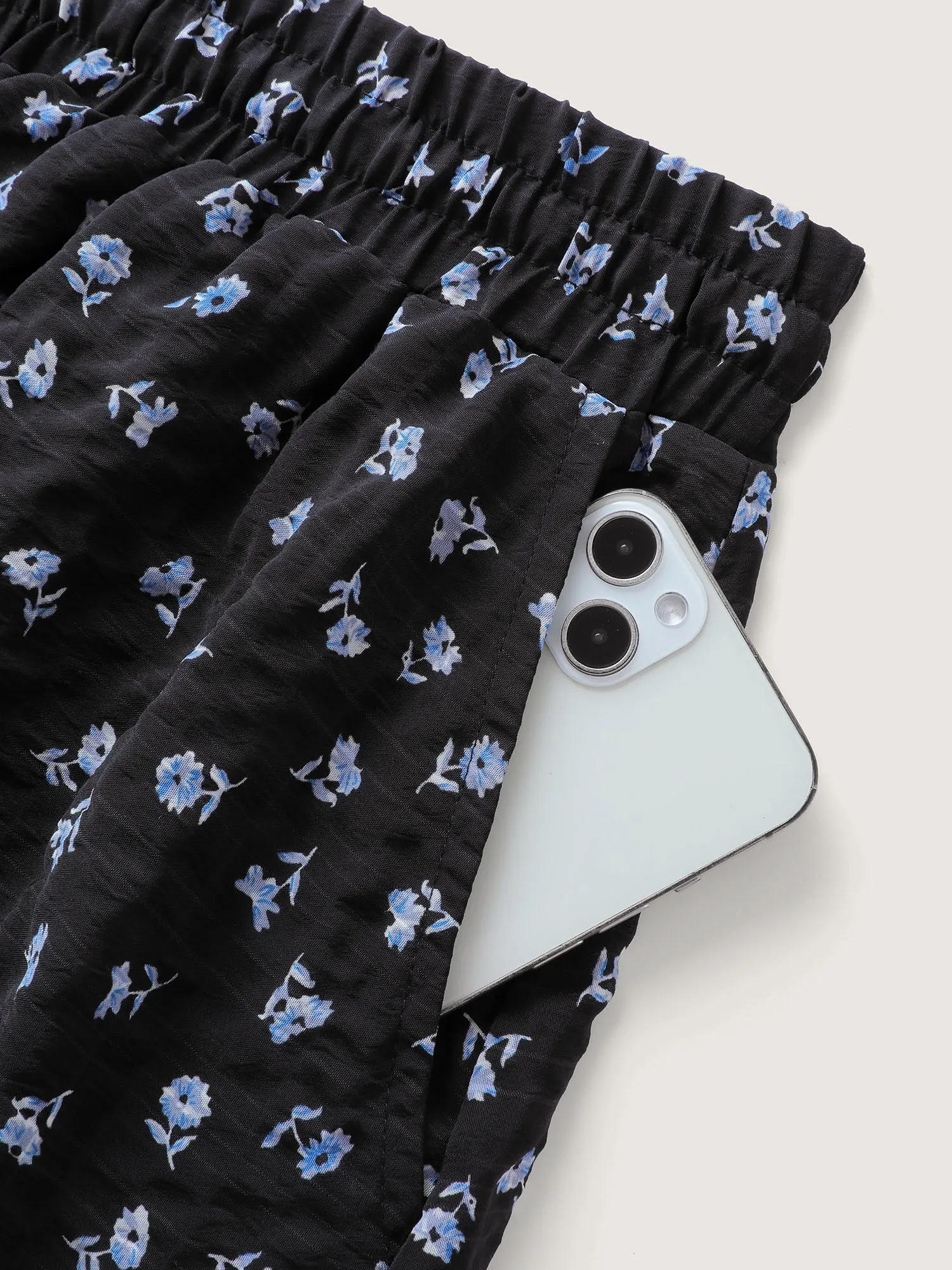 Floral Print Bowknot Tiered Maxi Skirt sold by Bloomchic product image thumbnail 5