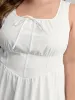 Triangular Cinched-Waist A-Line Midi Dress sold by Bloomchic
