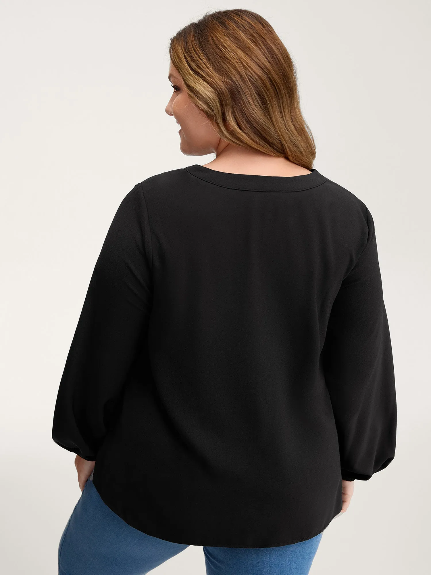 Floral Color Contrast Embroidery Blouse sold by Bloomchic product image thumbnail 4