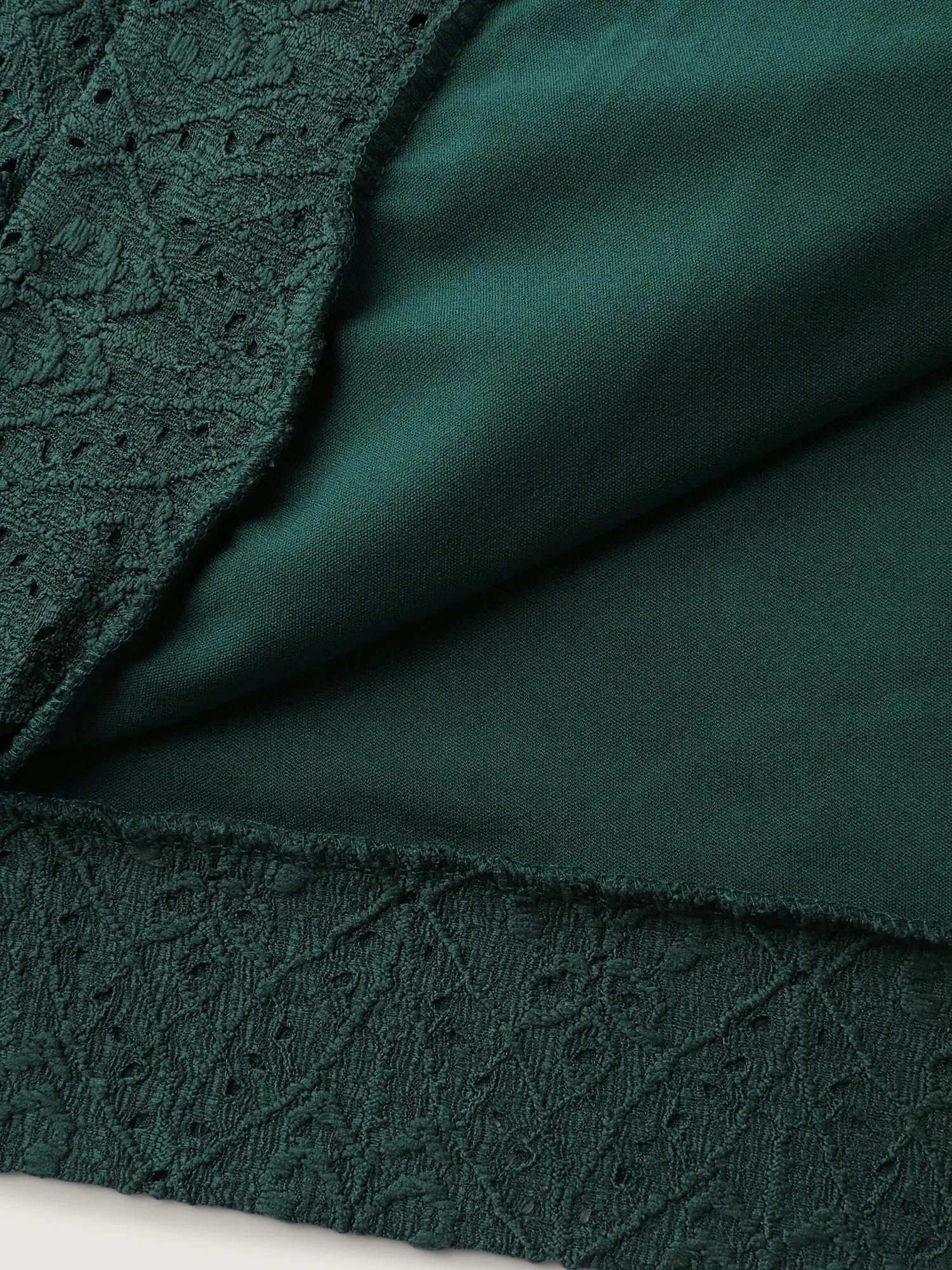 Draped Neckline Textured Button Back Blouse sold by Bloomchic product image thumbnail 5