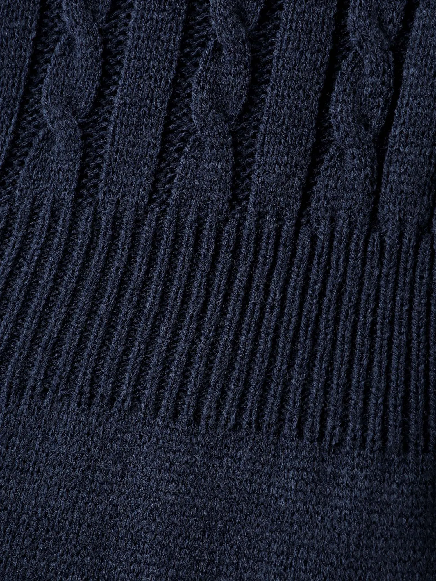 Cable Knit Cinched-Flared Waist Knit Cardigan sold by Bloomchic product image thumbnail 5