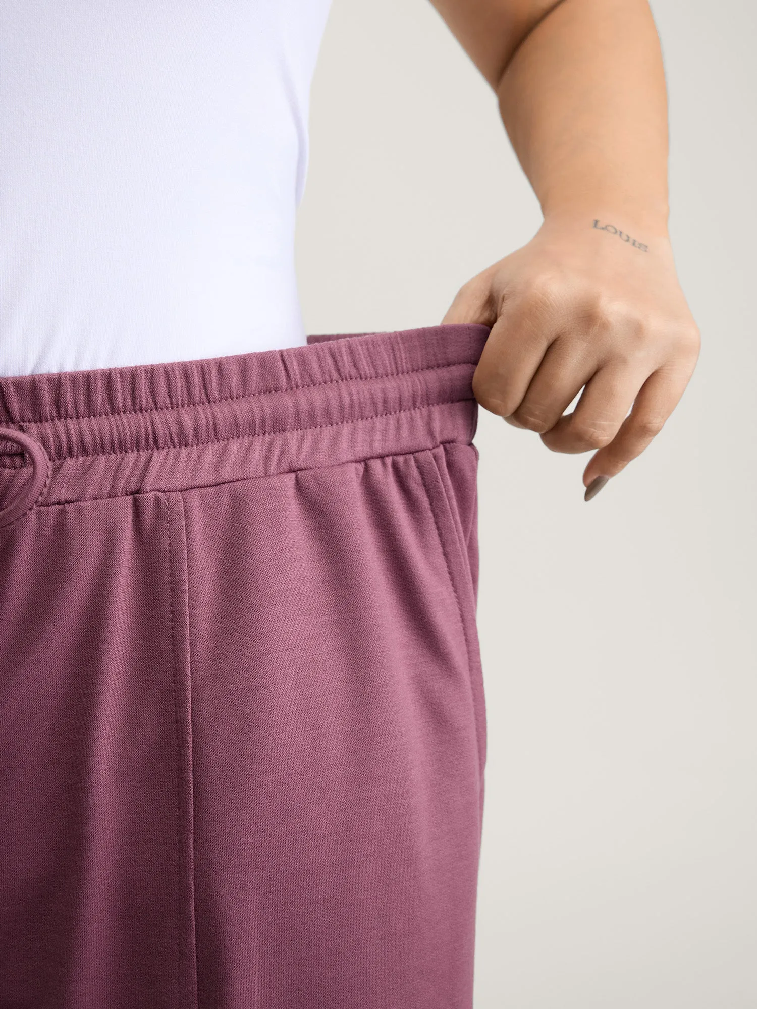 Applique Embroidery Drawstring Wide-Leg Pants sold by Bloomchic product image thumbnail 4