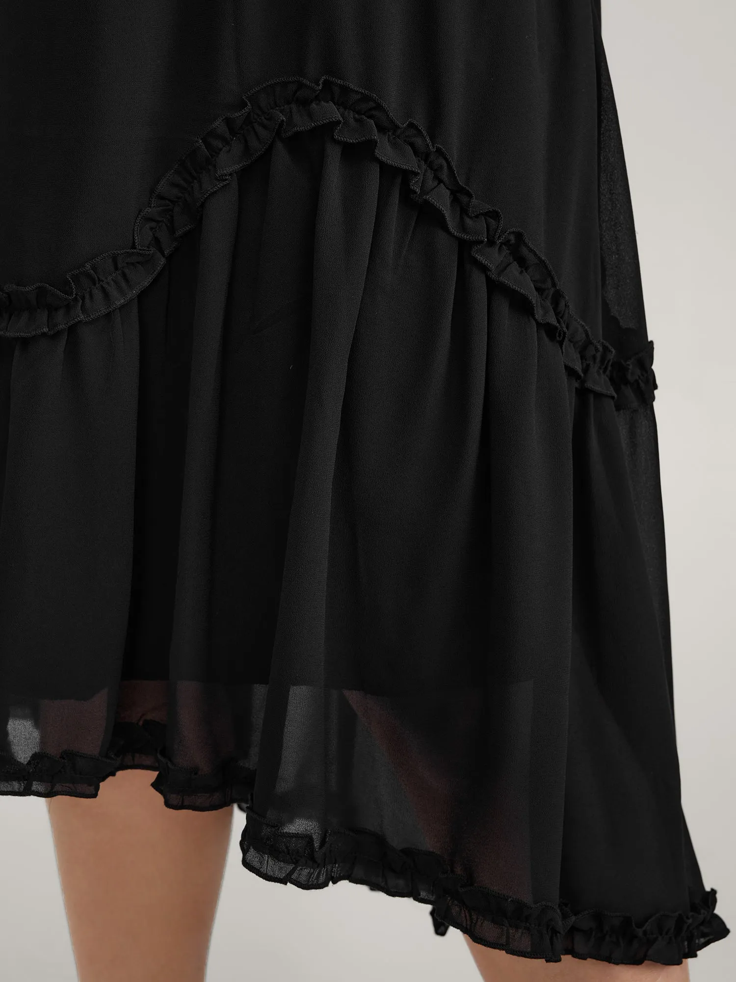 Ruffled Trim Sheer Midi Skirt sold by Bloomchic product image thumbnail 5