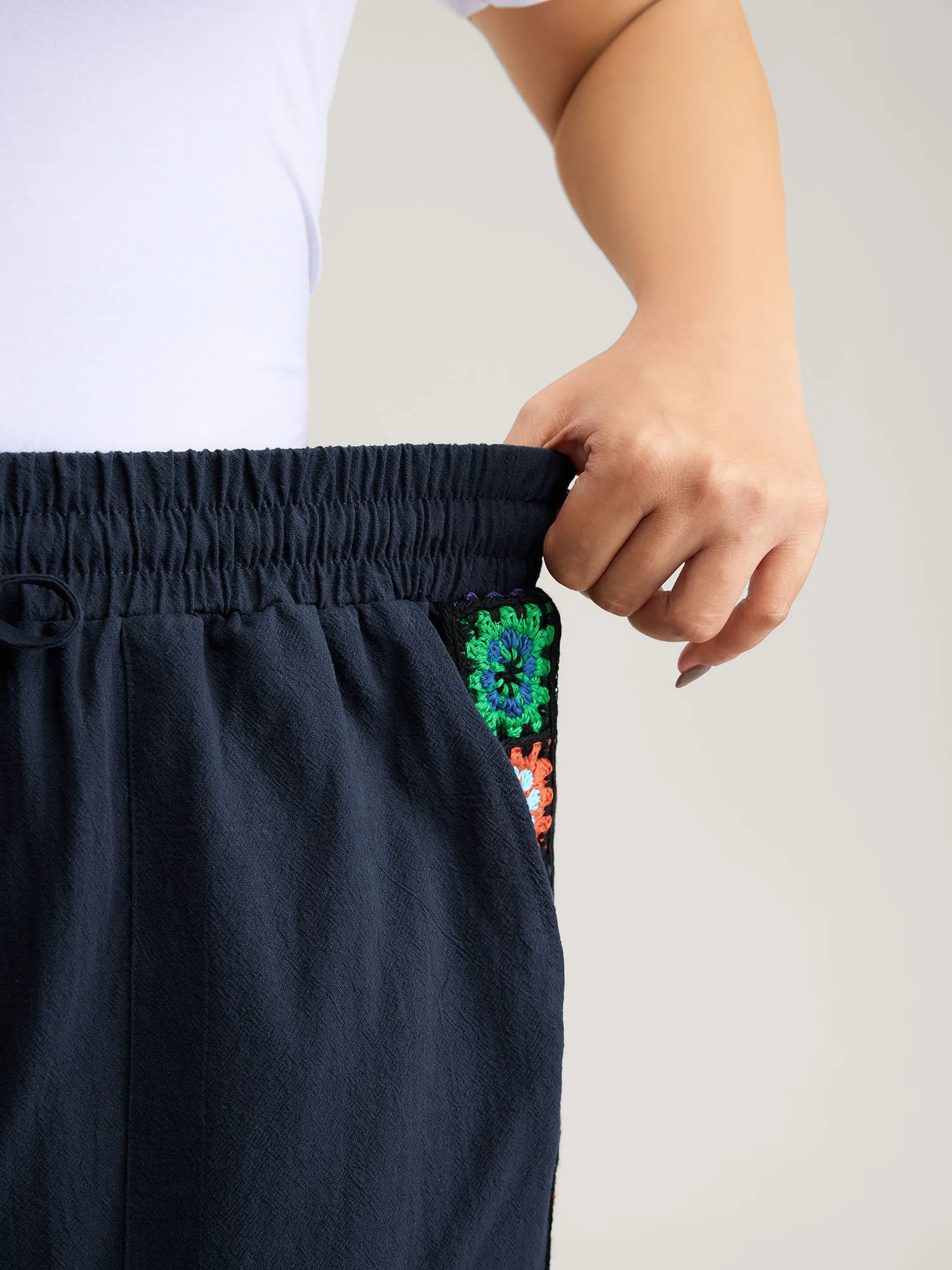 Waist Drawstring Wide-Leg Pants sold by Bloomchic product image thumbnail 4