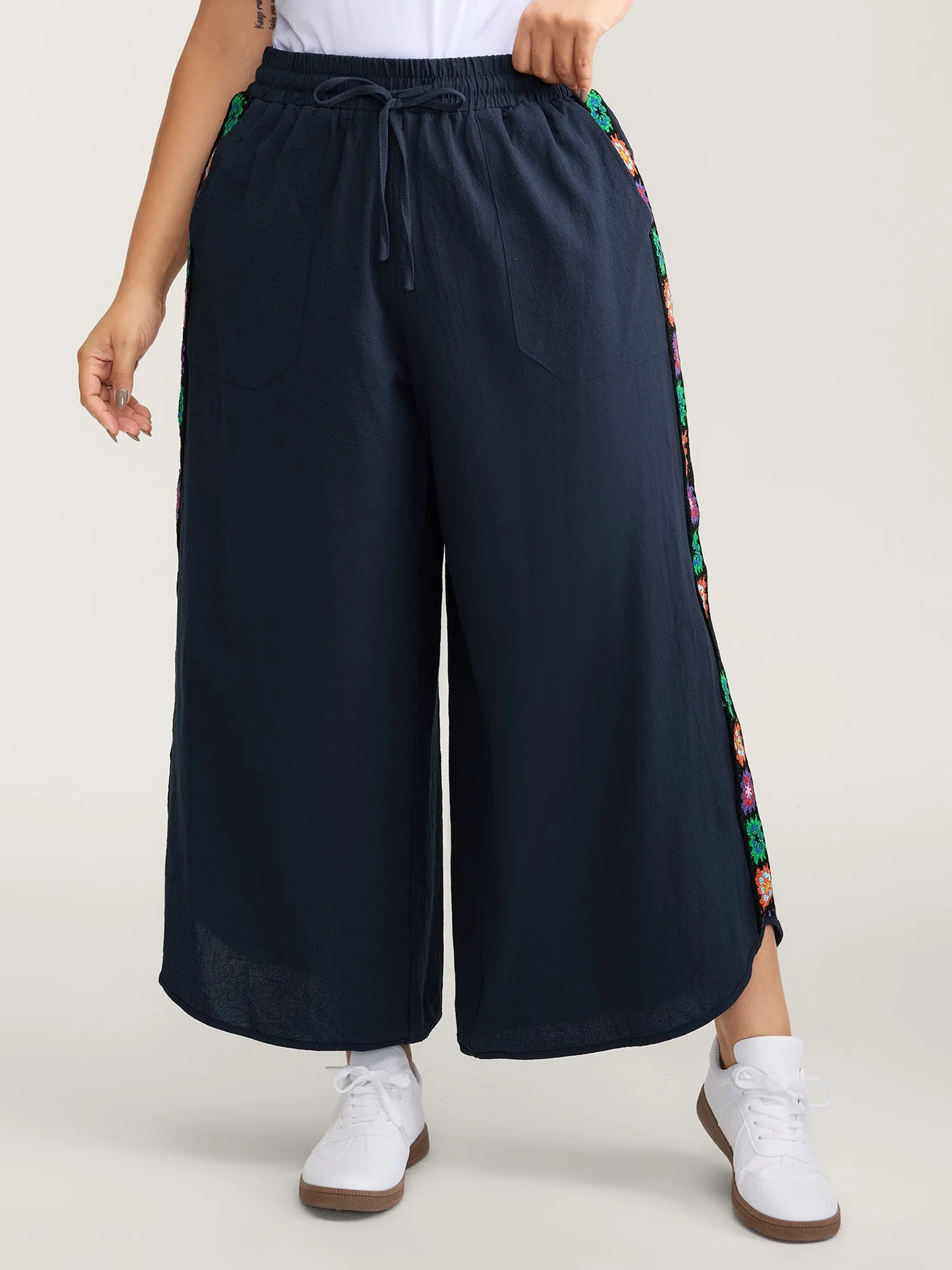 Waist Drawstring Wide-Leg Pants sold by Bloomchic