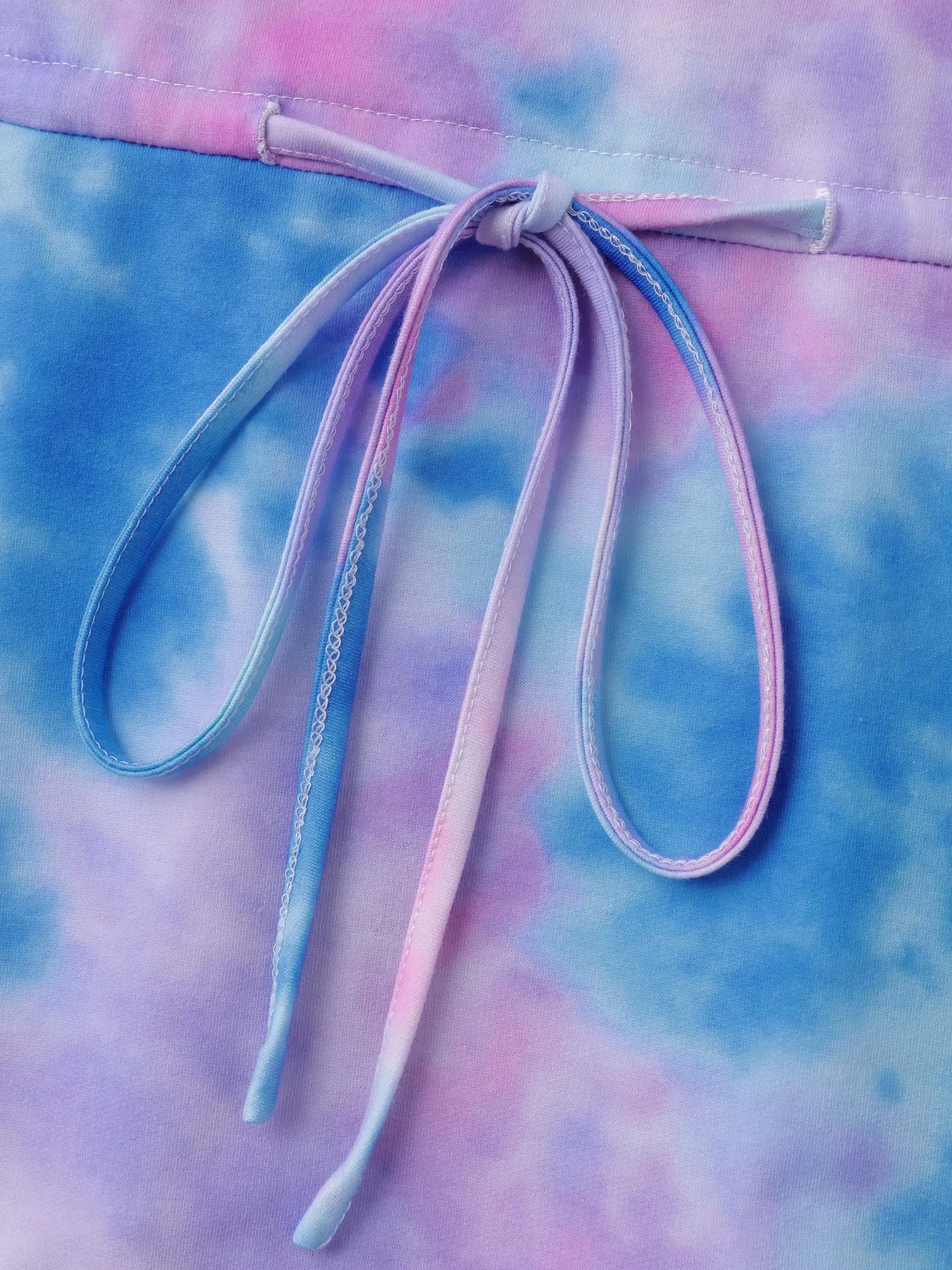 Tie-Dye Print Drawstring Waist Midi Dress sold by Bloomchic product image thumbnail 5