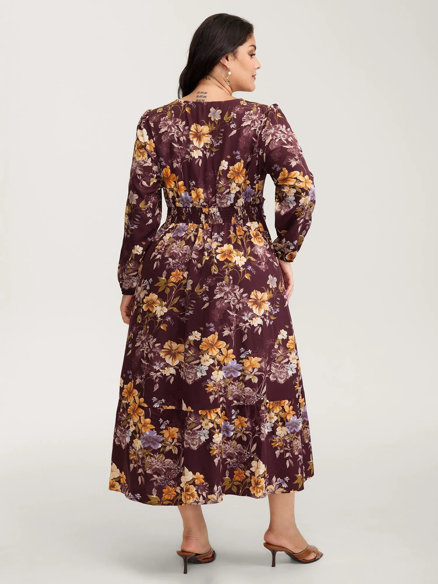 Floral Lace Print Pockets Maxi Dress sold by Bloomchic product image thumbnail 4