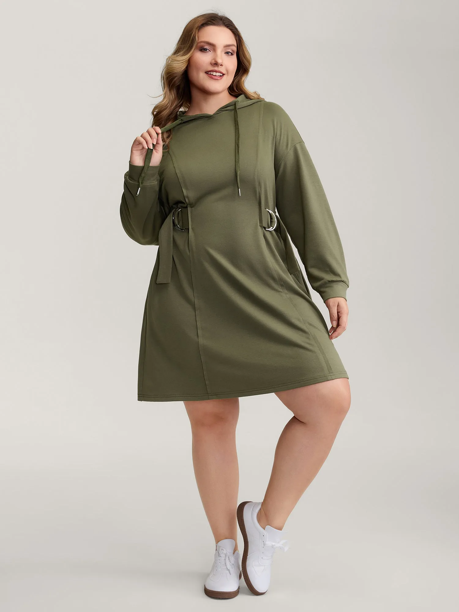 Supersoft Adjustable Waist Flowy Mini Dress sold by Bloomchic product image thumbnail 3