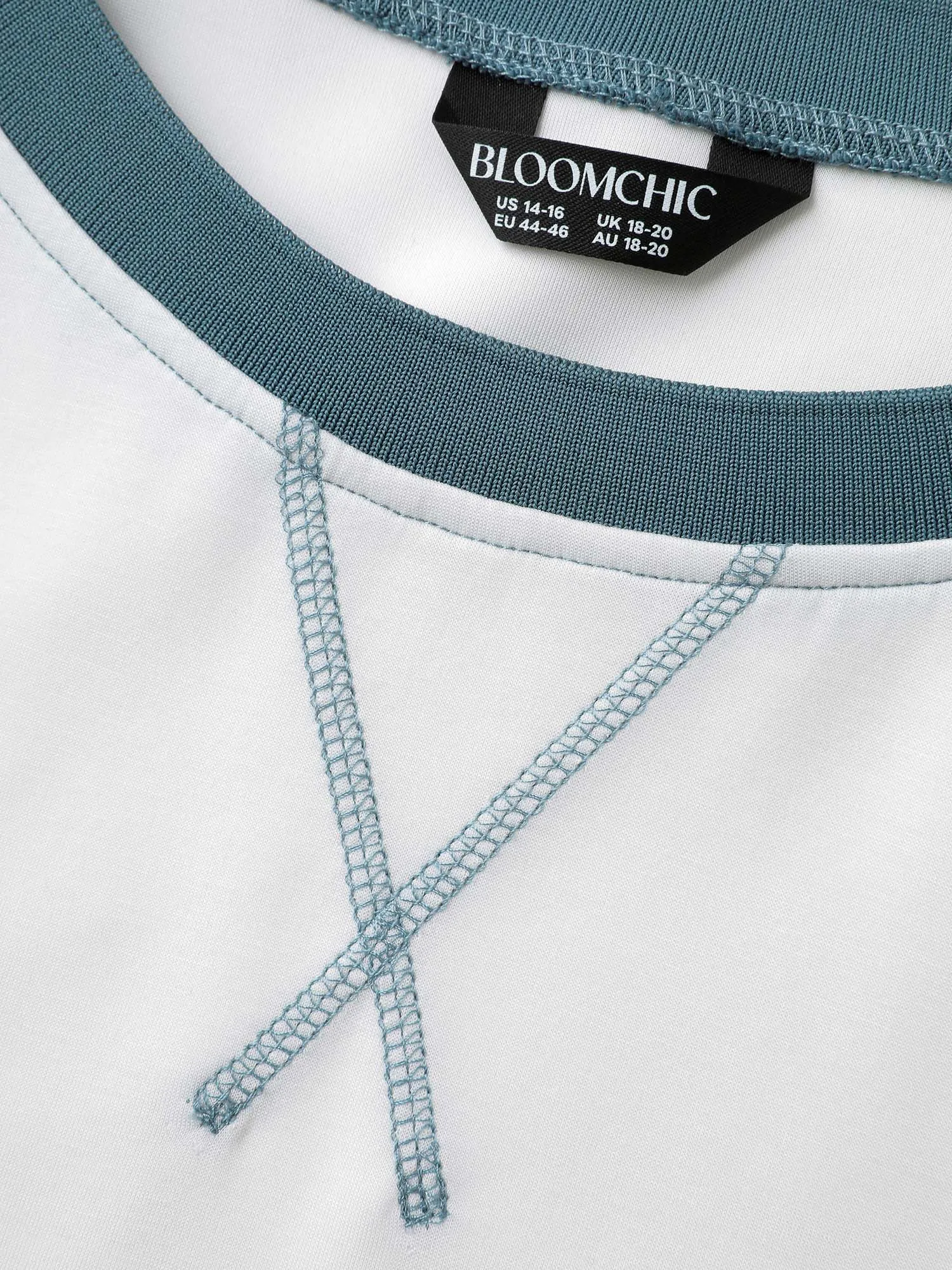 Supersoft Color Contrast Round Neck Sweatshirt sold by Bloomchic product image thumbnail 5