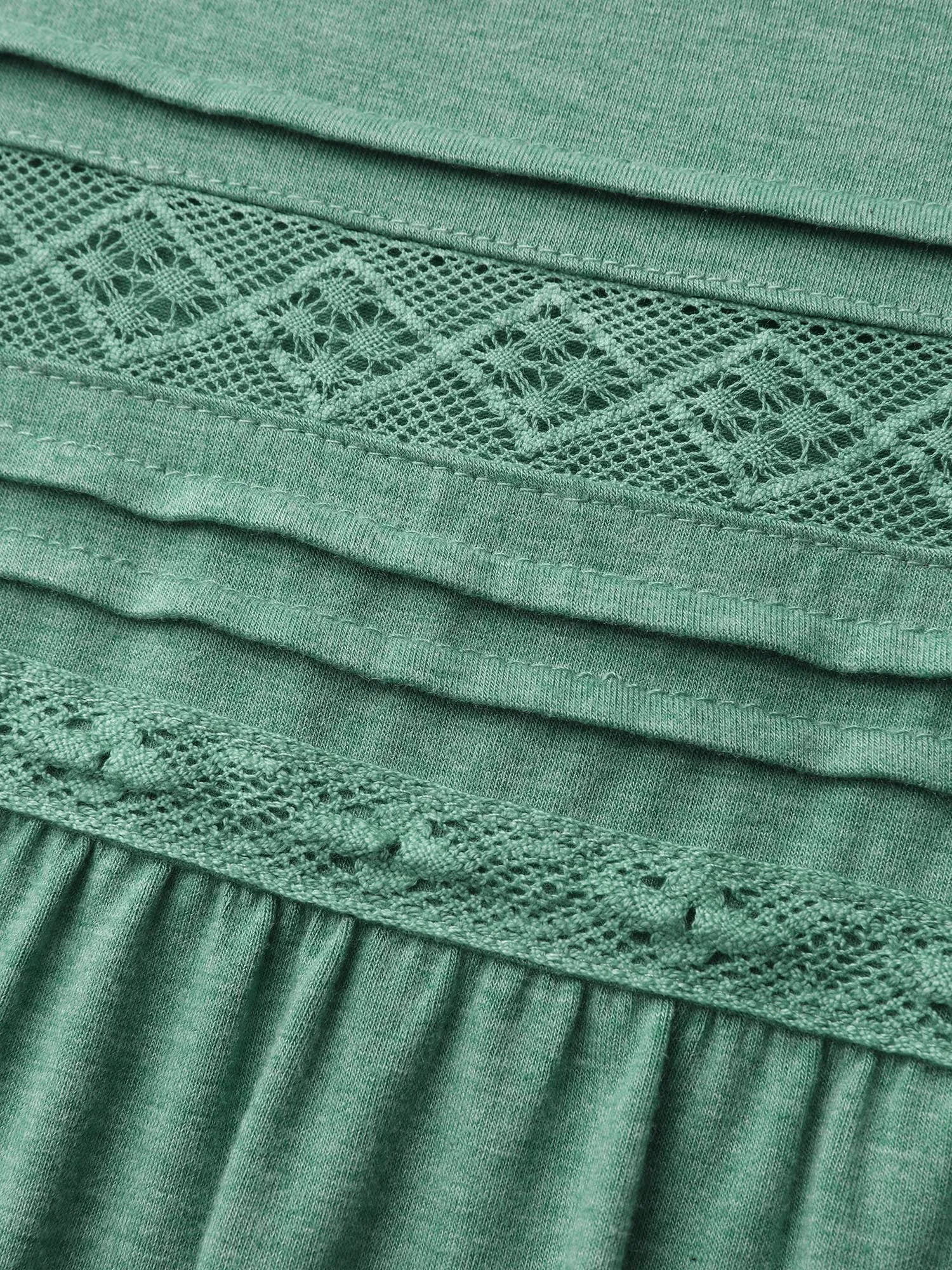 Supersoft Pleated Detail Lace Trim T-Shirt sold by Bloomchic product image thumbnail 5