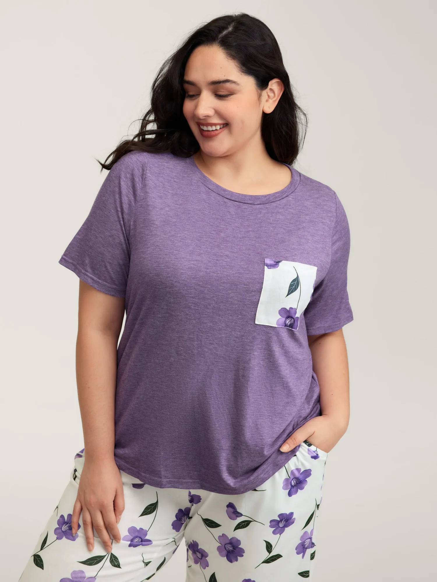 Color Contrast Pockets Loungewear Set sold by Bloomchic product image thumbnail 2