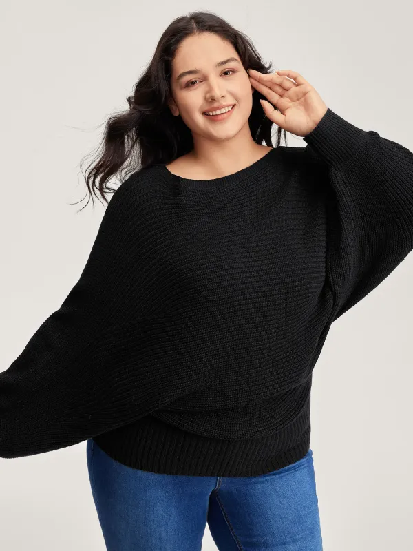 Boat Neckline Tissue Textured Pullover sold by Bloomchic