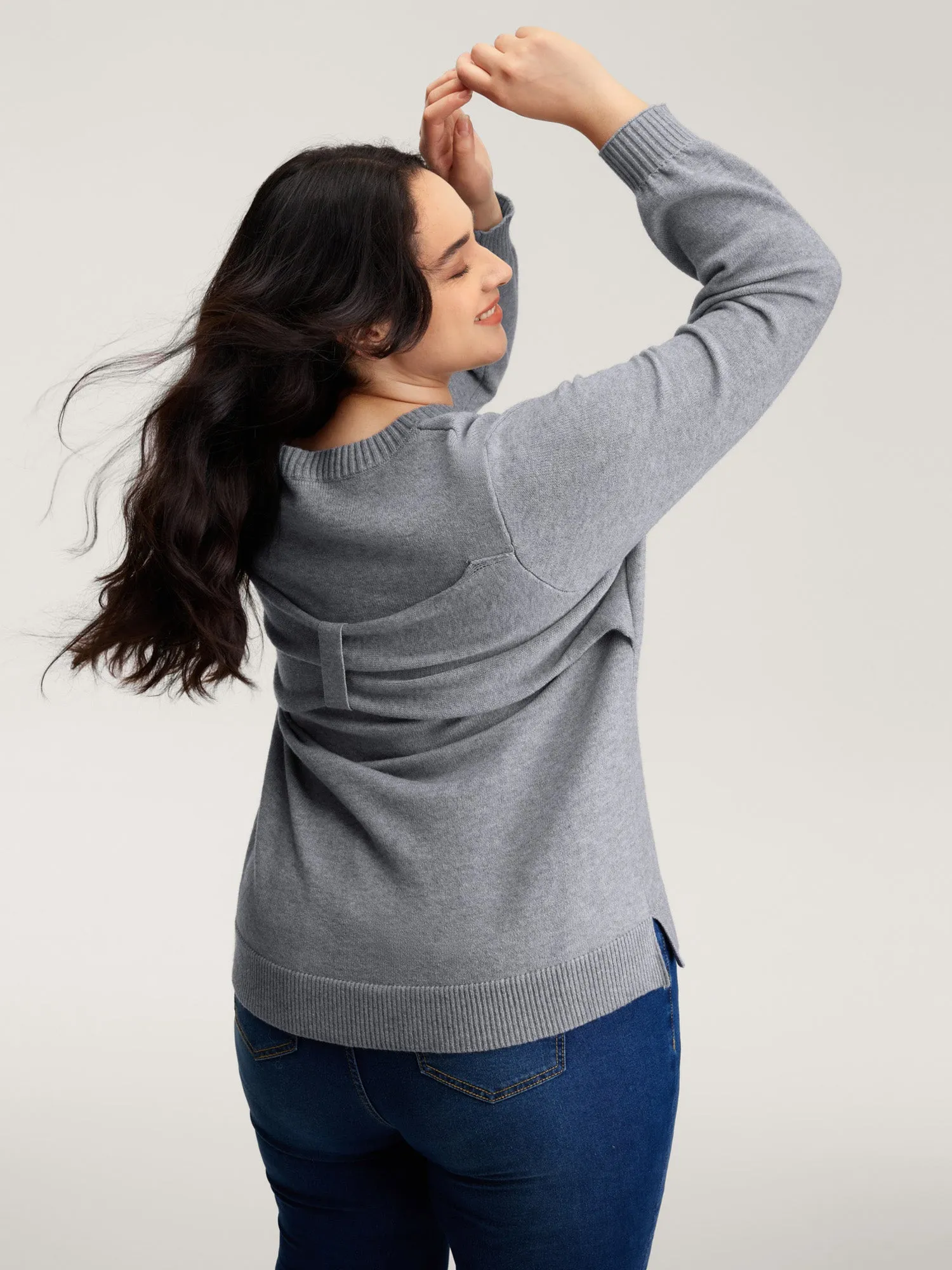 Bow Detail Ribbed Hem Pullover sold by Bloomchic product image thumbnail 2