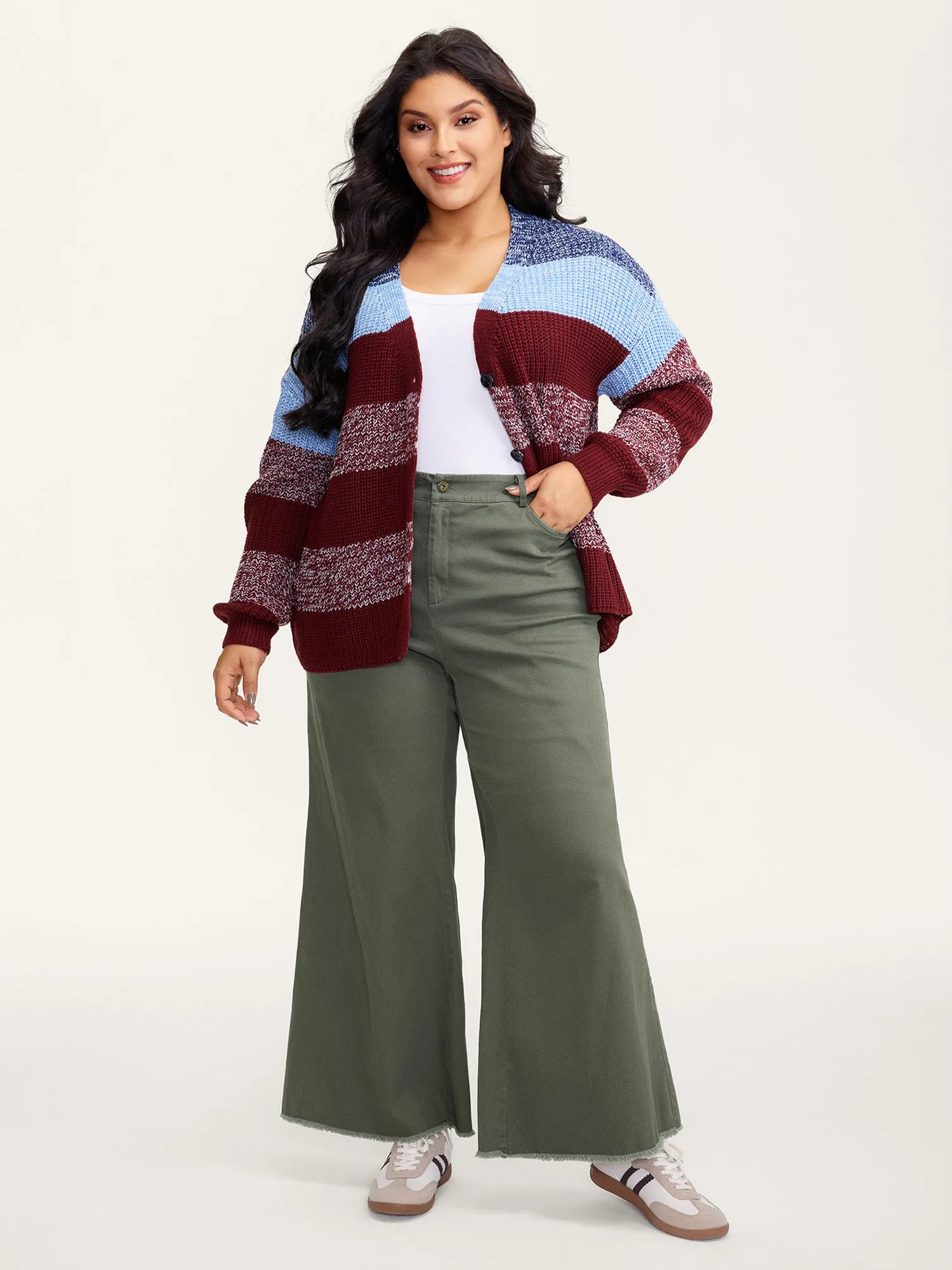 Vintage Wash Flared Hem Bootcut Pants sold by Bloomchic product image thumbnail 2