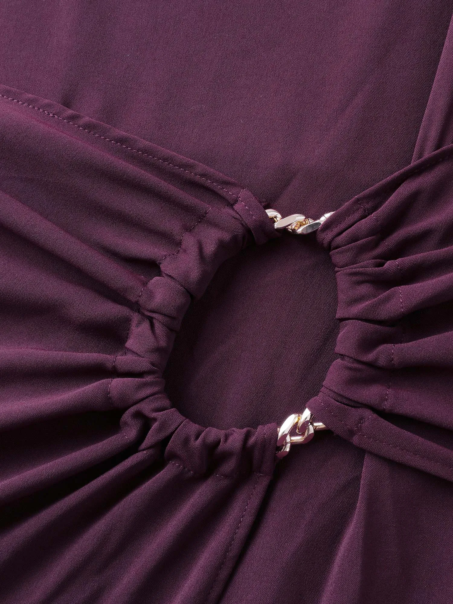 Metal Buckle Twist Side Sheath Maxi Dress sold by Bloomchic product image thumbnail 5