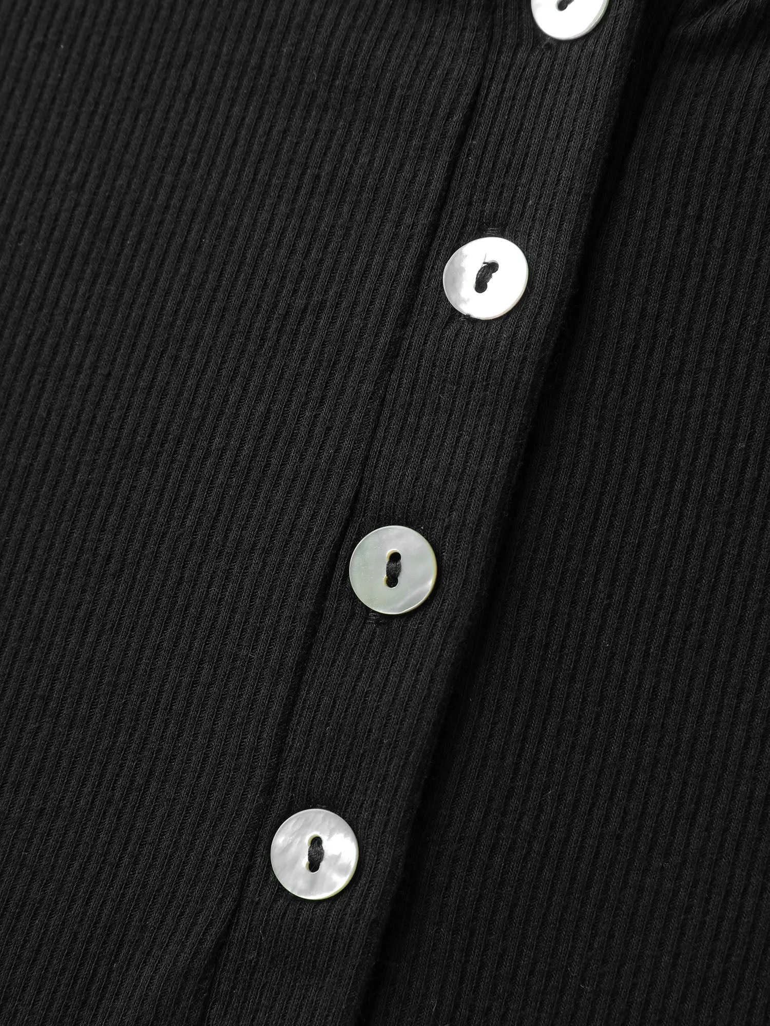 Lace Sleeve Button Placket T-Shirt sold by Bloomchic product image thumbnail 5