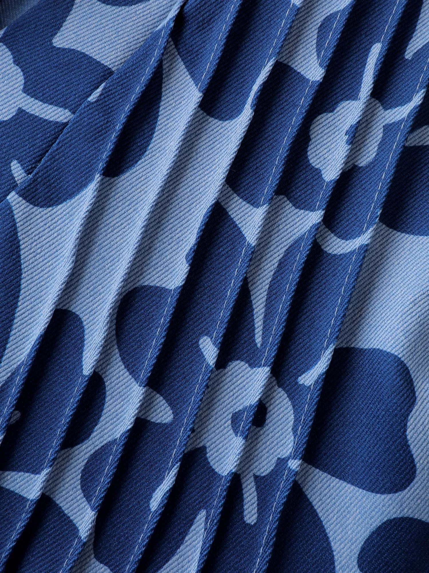 Floral Denim-Like Knee-Length Dress sold by Bloomchic product image thumbnail 5