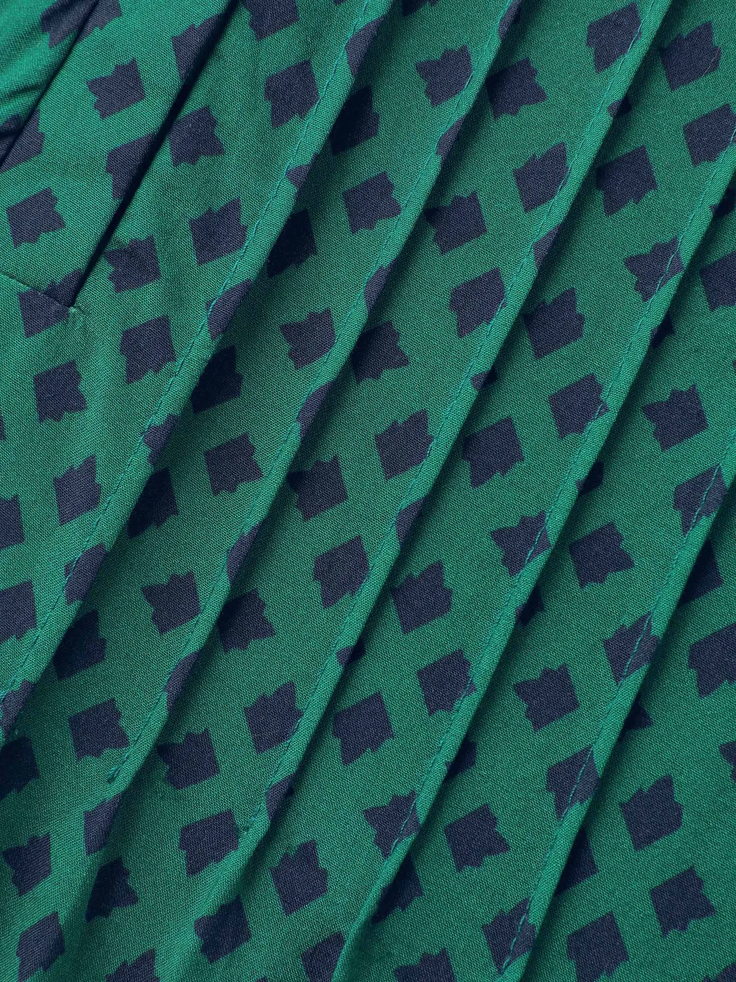 Geometric Print Bust-Ease Split Neck Blouse sold by Bloomchic product image thumbnail 5