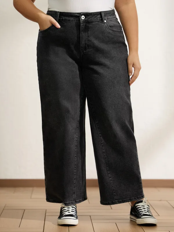 Vintage Wash Stretchy Straight-Leg Jeans sold by Bloomchic