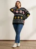 Jacquard Floral Garden Pattern Pullover sold by Bloomchic