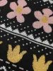 Jacquard Floral Garden Pattern Pullover sold by Bloomchic