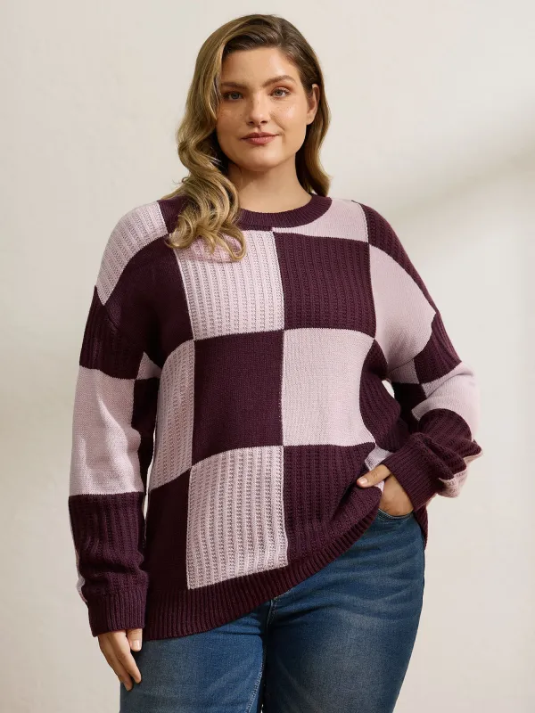 Colorblock Tissue Textured Drop Shoulder Pullover sold by Bloomchic