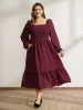 Shirred Bodice Ruffled Tiered Maxi Dress sold by Bloomchic