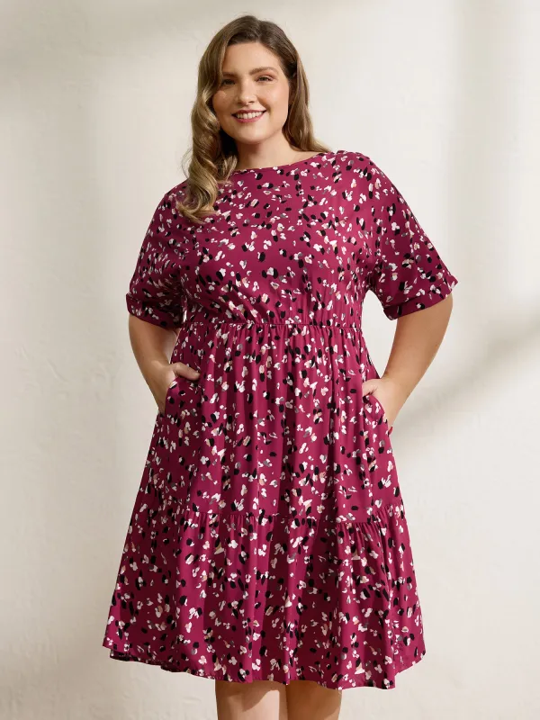 Leopard Print Backless Tie Pockets Midi Dress sold by Bloomchic