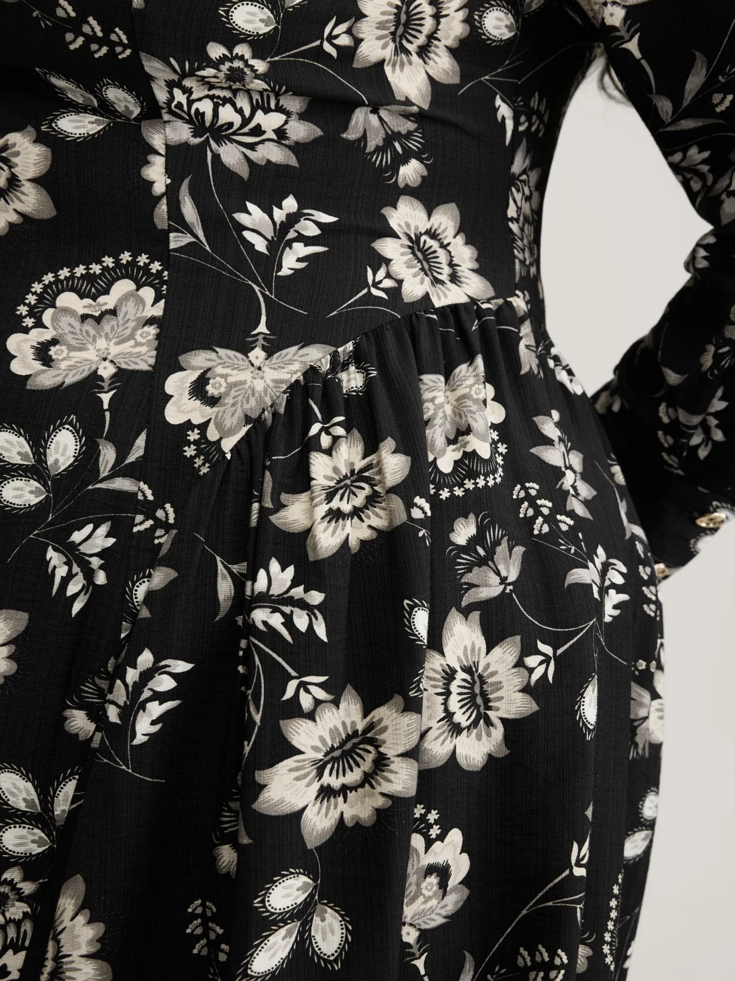 Floral Print Boat Neckline Midi Dress sold by Bloomchic product image thumbnail 3