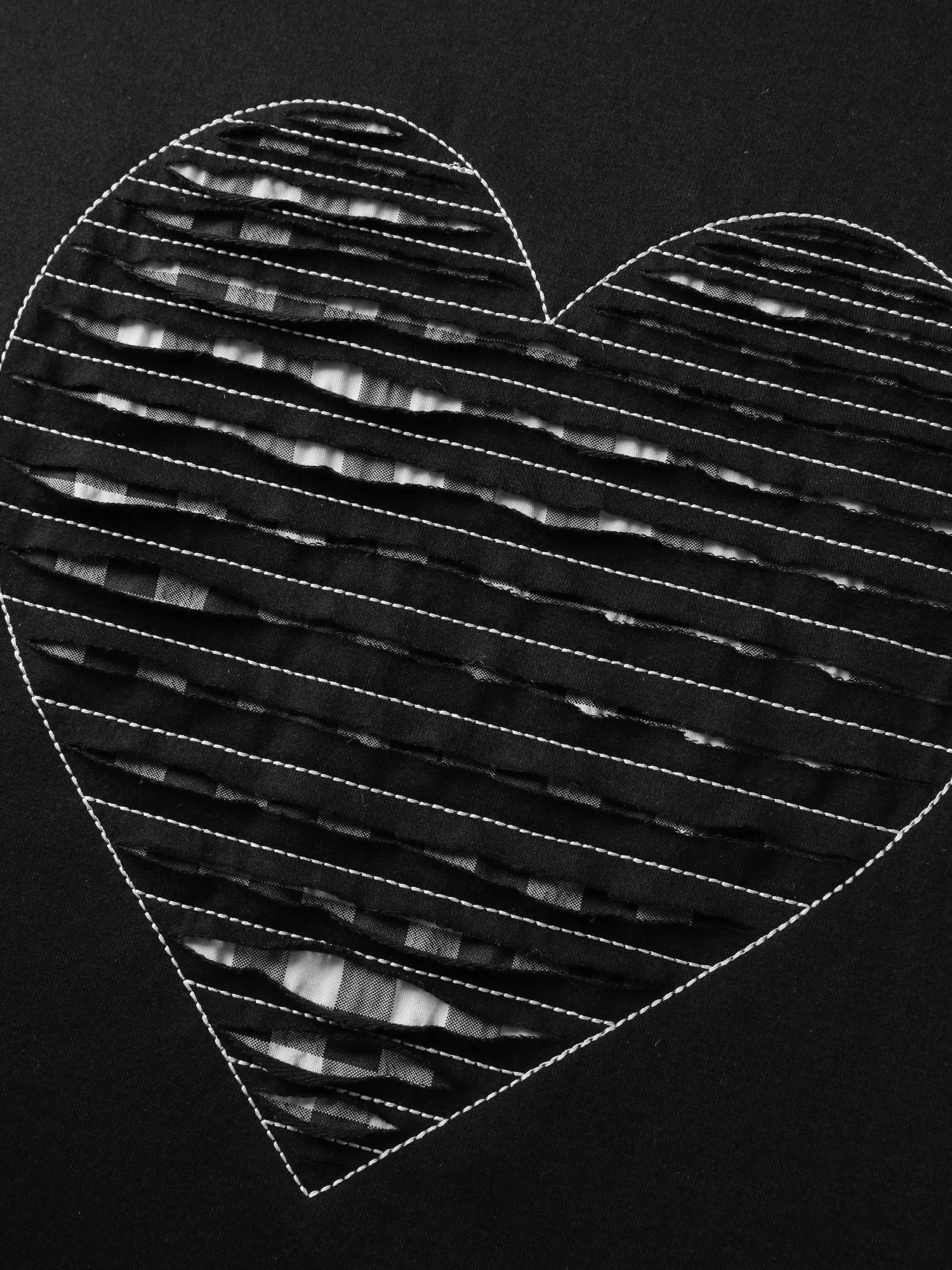 Supersoft Heart Cut-Out Embroidery Sweatshirt sold by Bloomchic product image thumbnail 5