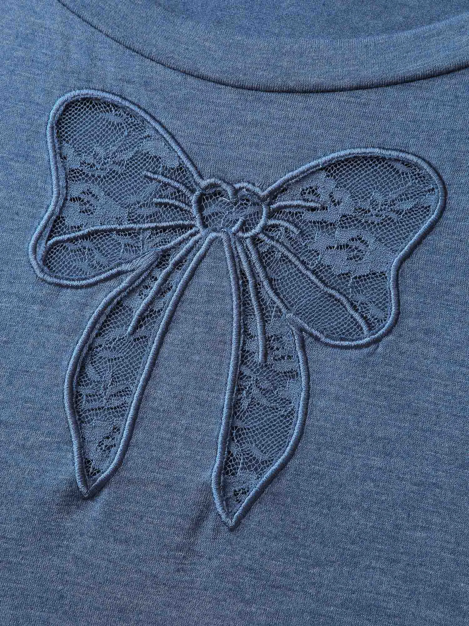 Supersoft Bowknot Cut-Out Knit Top sold by Bloomchic product image thumbnail 5