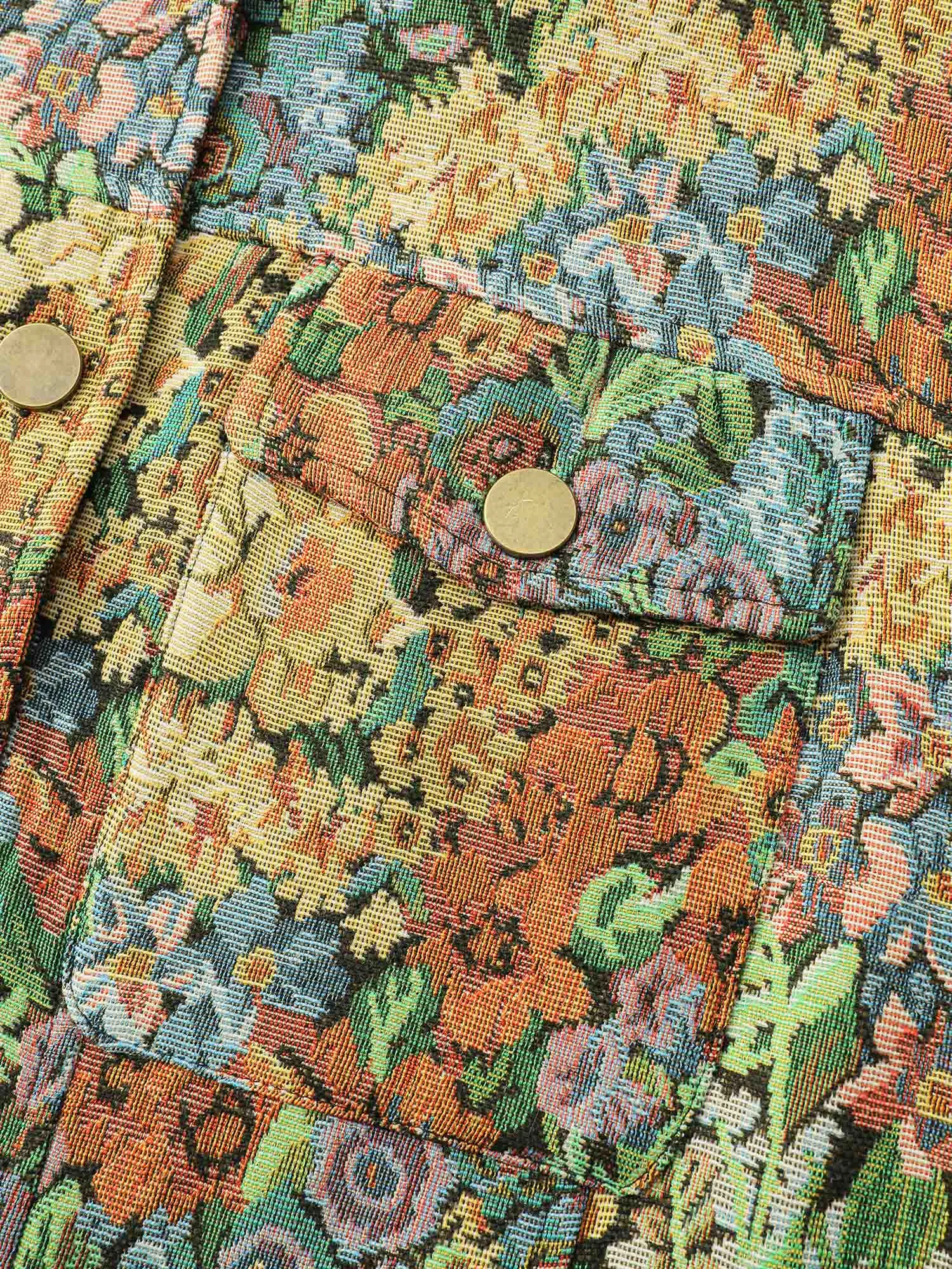 Floral Textured Lined Pockets Coat sold by Bloomchic product image thumbnail 4