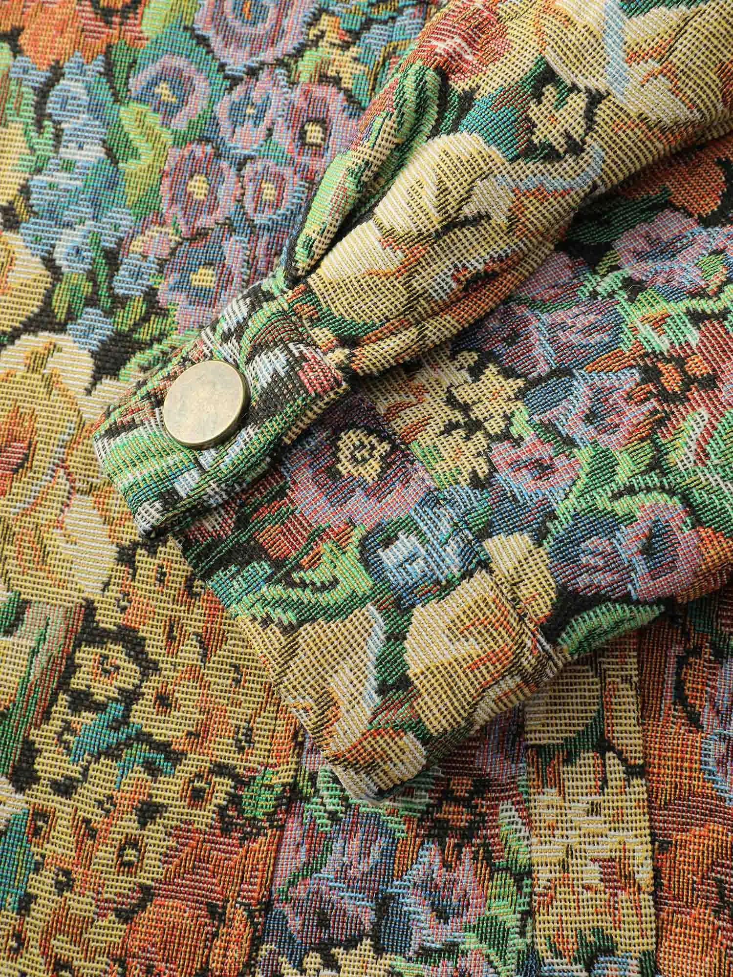 Floral Textured Lined Pockets Coat sold by Bloomchic product image thumbnail 5