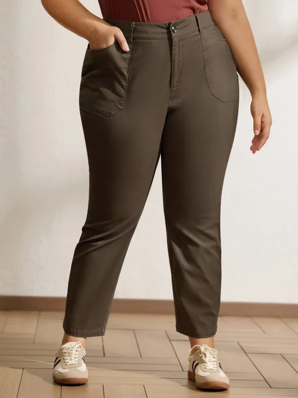 Sculpted Pockets Straight-Leg Pants sold by Bloomchic