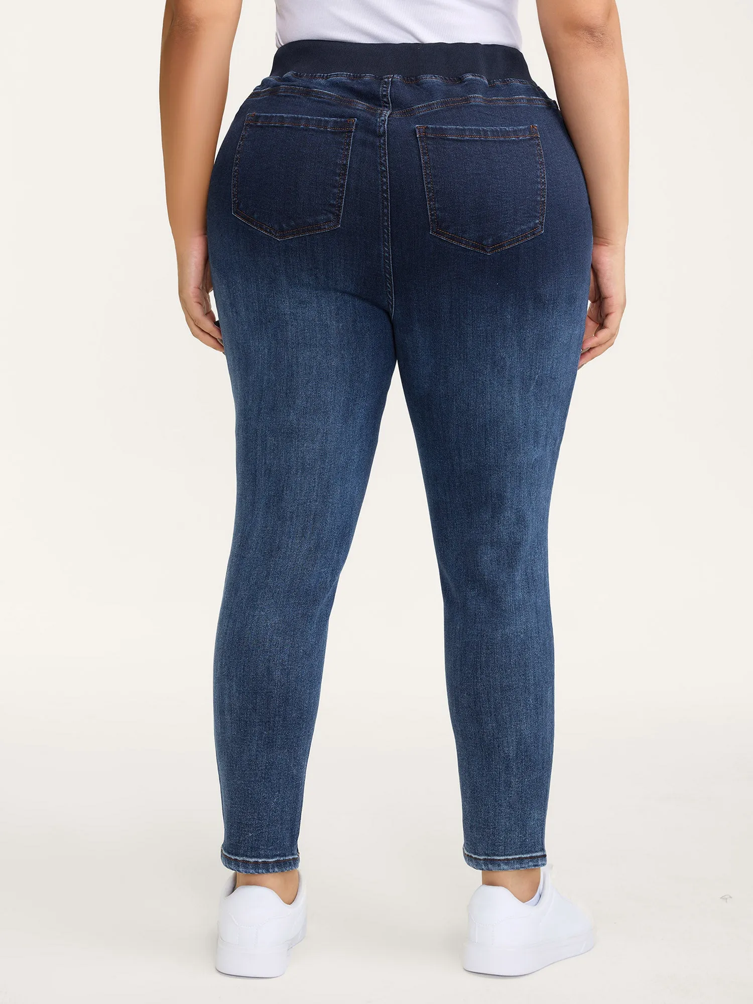 Stretch Pull-On Drawstring Skinny-Fit Jeans sold by Bloomchic product image thumbnail 5