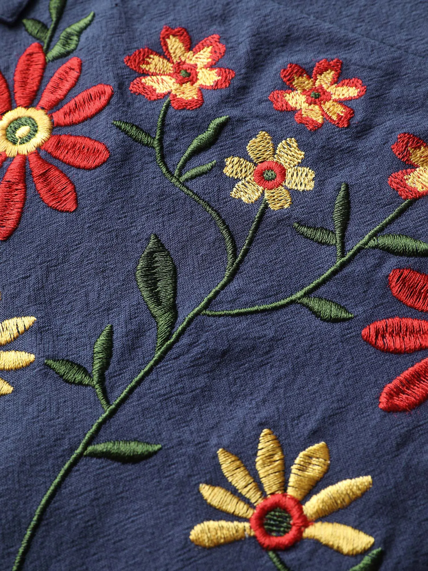 Pure Cotton Floral Embroidery Overall Jumpsuit sold by Bloomchic product image thumbnail 5