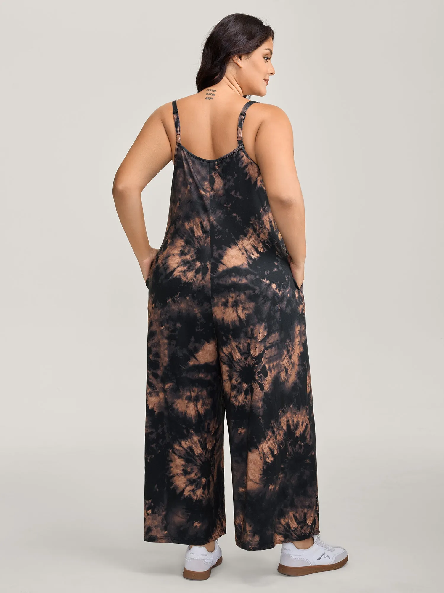 Irregular Tie-Dye Stretchy Cami Jumpsuit sold by Bloomchic product image thumbnail 4