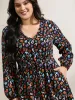 Alphabetical Print Drawstring Adjustable Waist Midi Dress sold by Bloomchic
