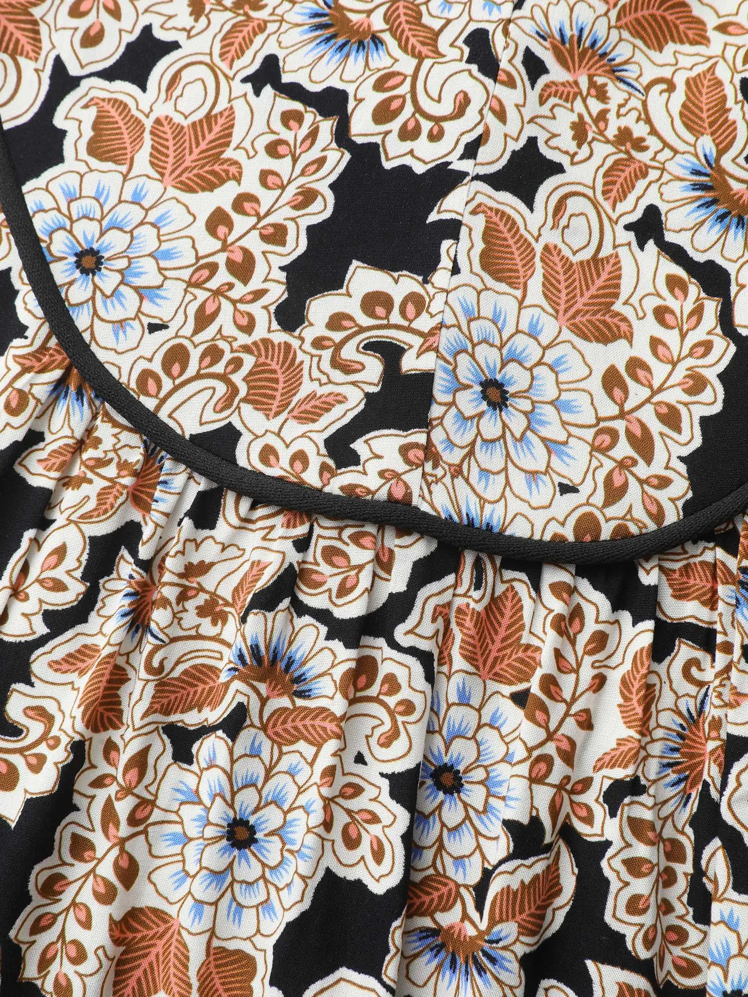 Floral Print Pleated Flowy Blouse sold by Bloomchic product image thumbnail 5